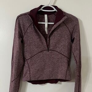 Lululemon Athletica Burgundy Half-Zip Sweatshirt